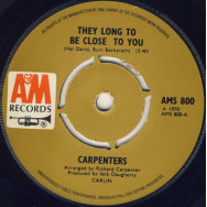 Carpenters ‎– They Long To Be Close To You